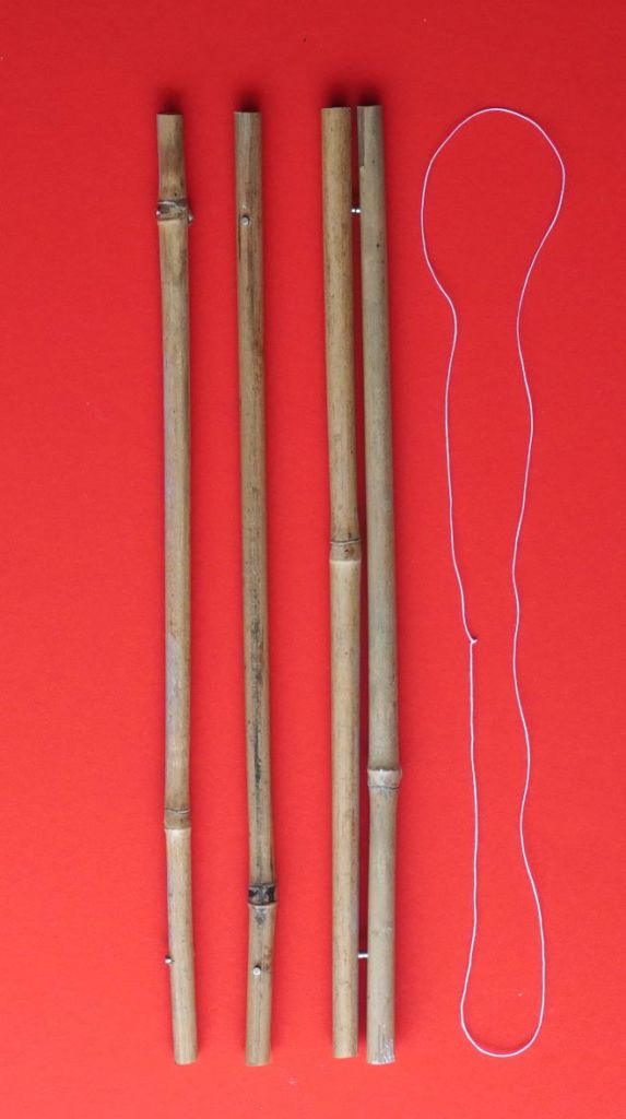 canne di bambù ritagliate su misura